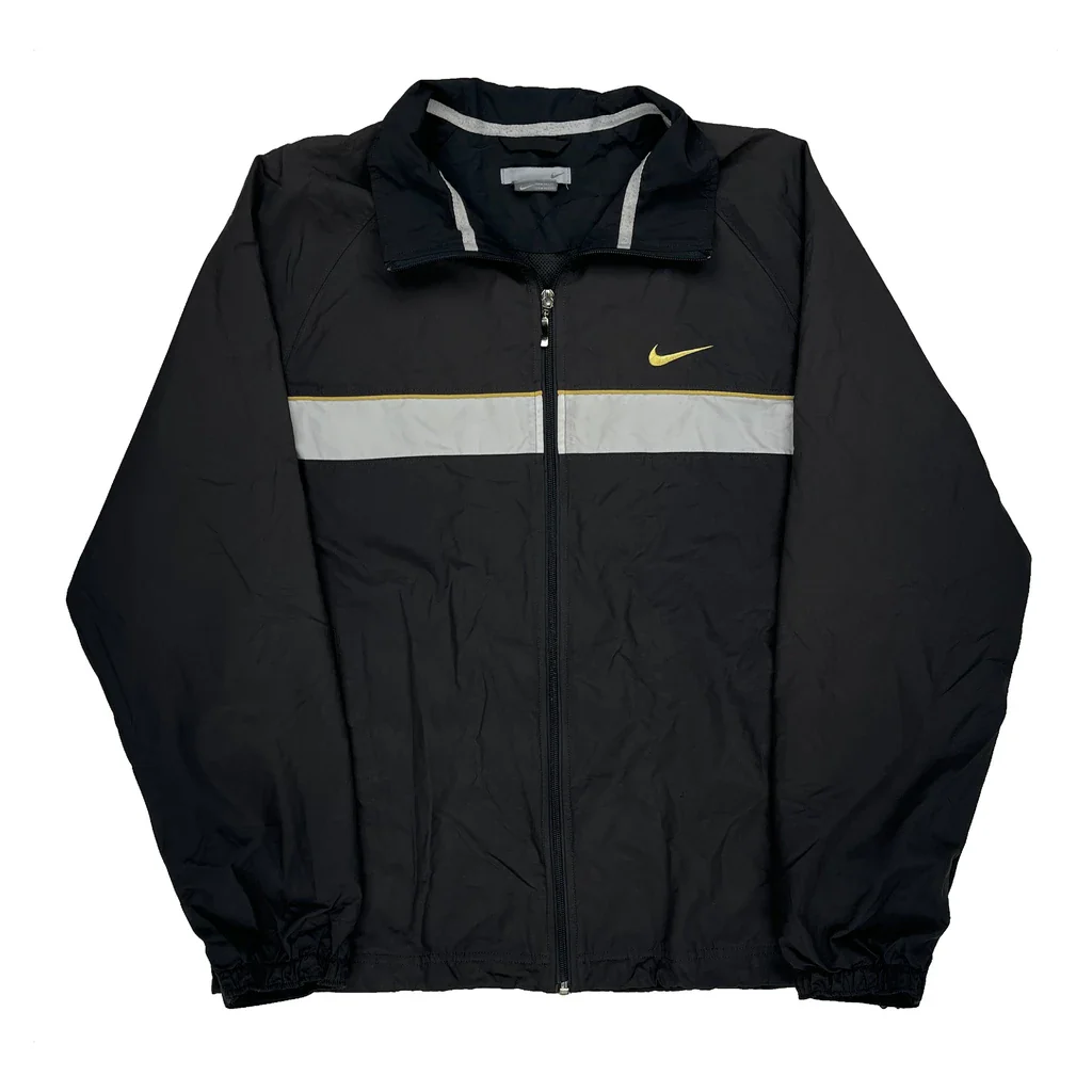 Nike Windbreaker - Large Black Polyester