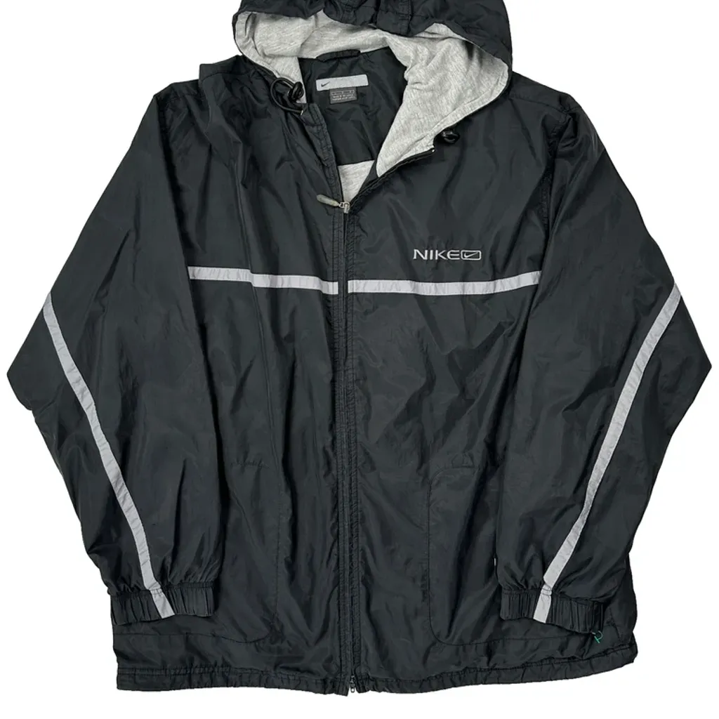 Nike Windbreaker - Large Black Polyester - Image 4