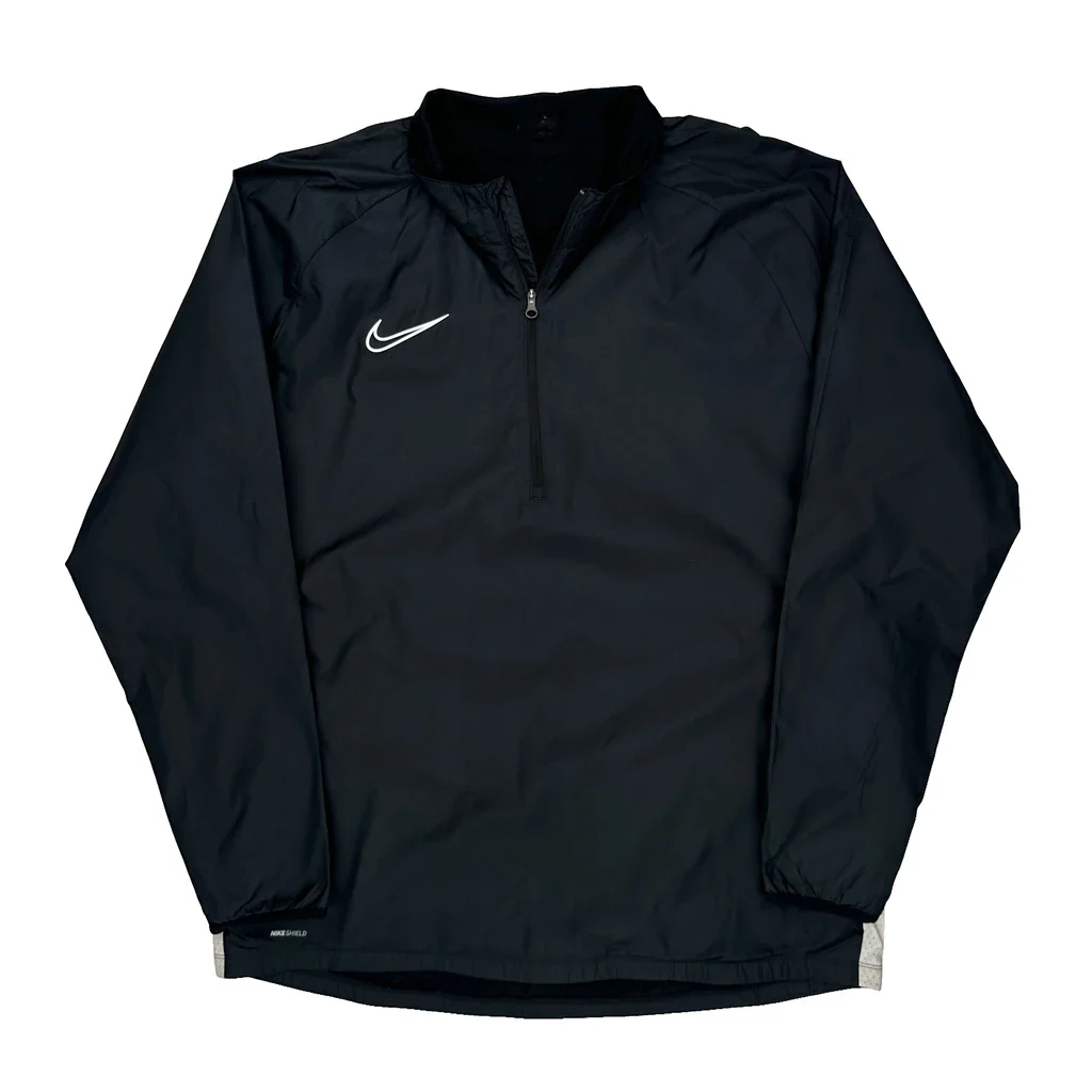 Nike Windbreaker - Large Black Polyester