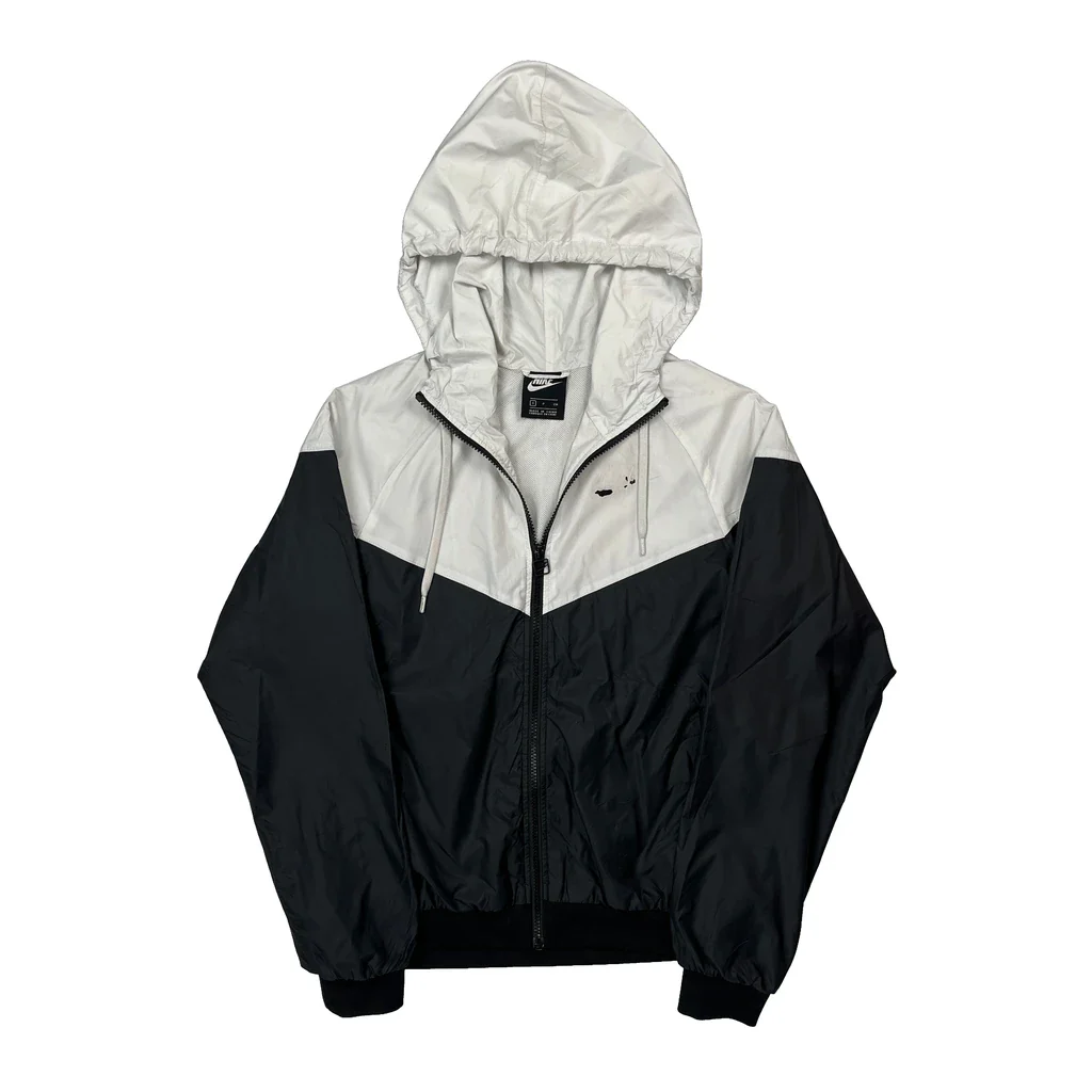 Nike Windbreaker - Small Black & White Polyester