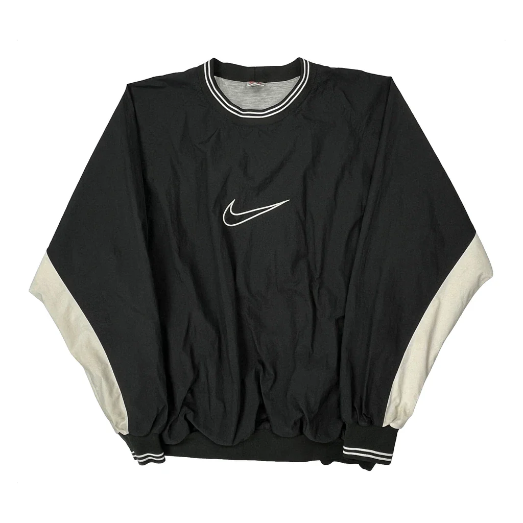 Nike Oversized Windbreaker - XL Black Polyester