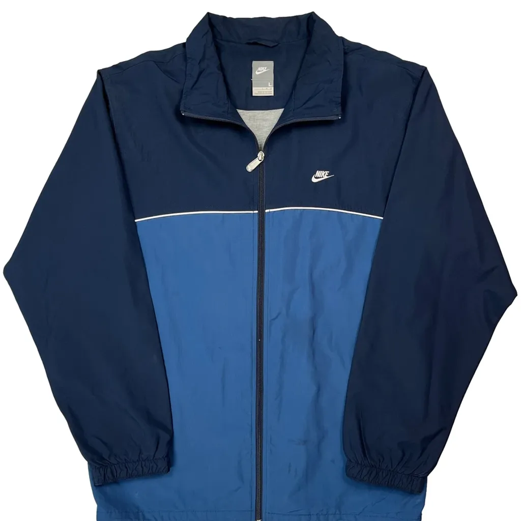 Nike Windbreaker - Large Blue Polyester - Image 4