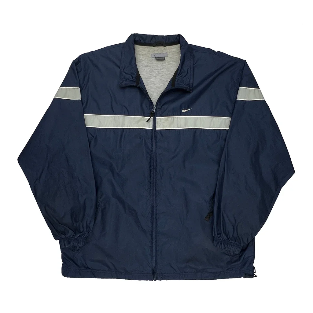 Nike Windbreaker - XL Blue Polyester