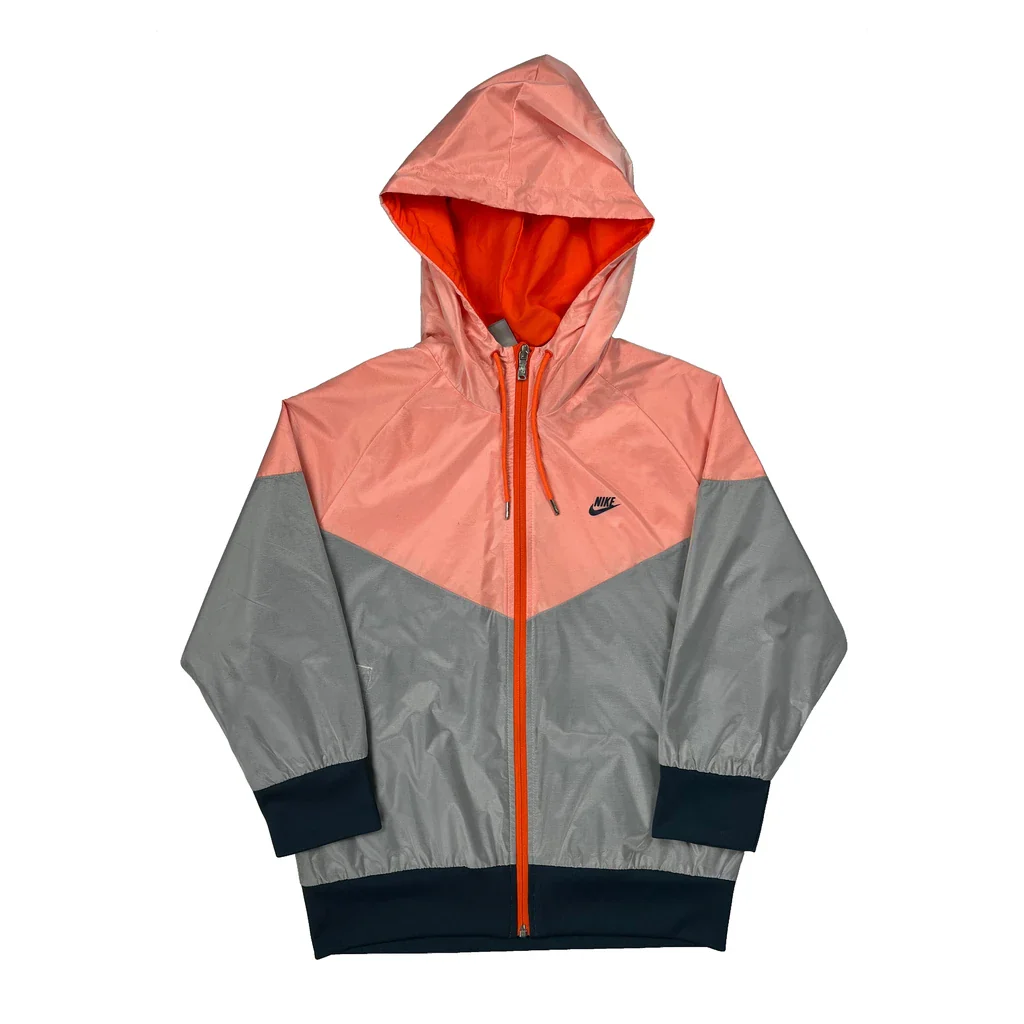Nike Windbreaker - Large Gray Polyester