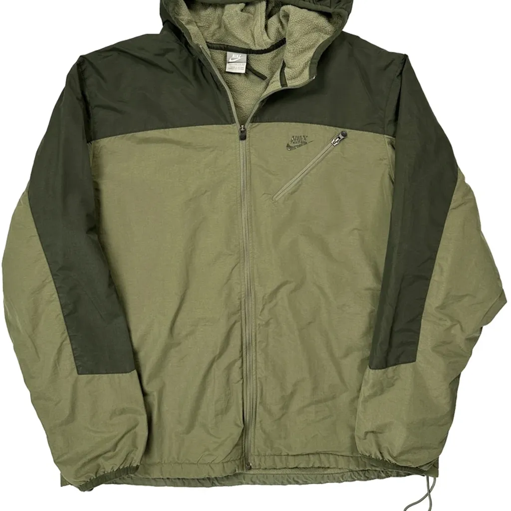 Nike Windbreaker - 2XL Green Polyester - Image 4