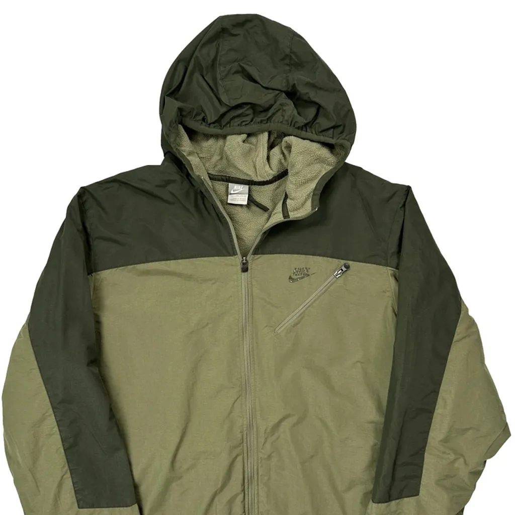 Nike Windbreaker - 2XL Green Polyester - Image 5