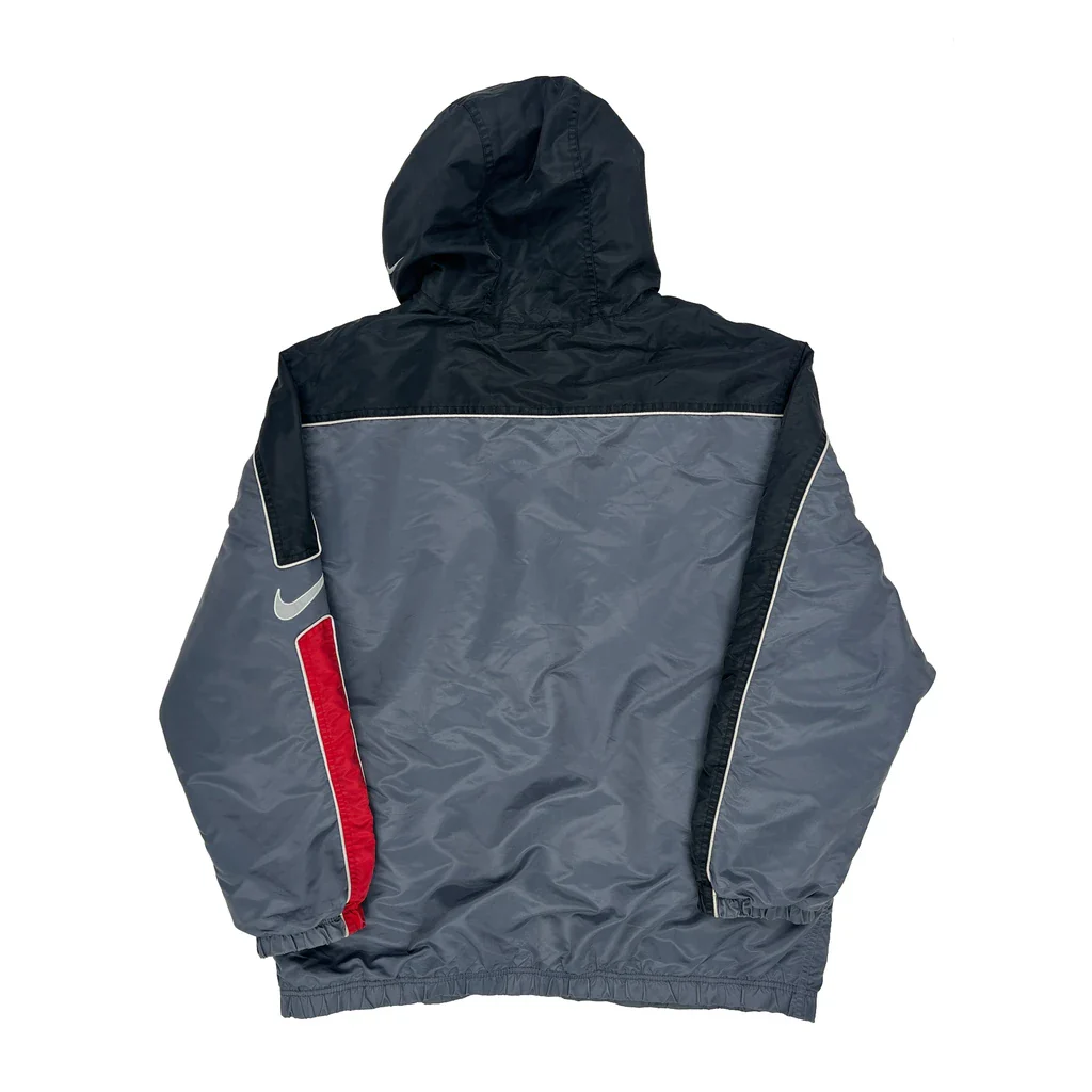 Nike Windbreaker - Large Grey Polyester - Image 2