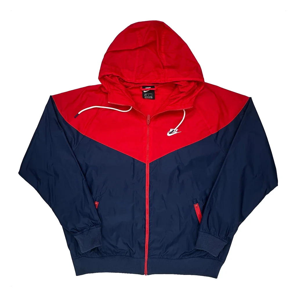 Nike Windbreaker - Large Navy Polyester
