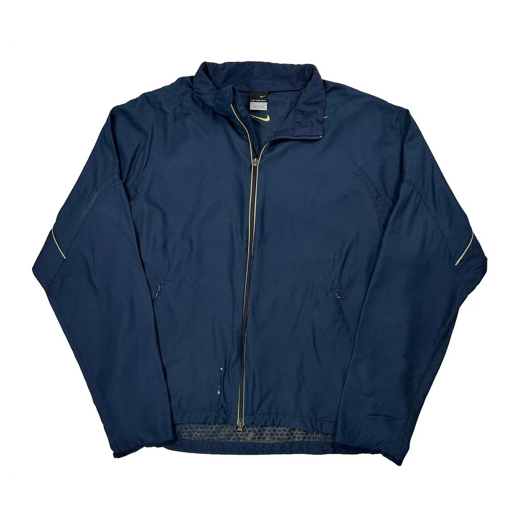 Nike Windbreaker - Large Navy Polyester