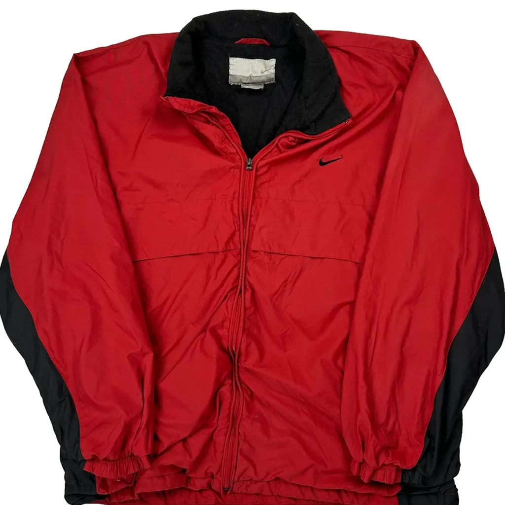 Nike Windbreaker - Large Red Polyester - Image 4