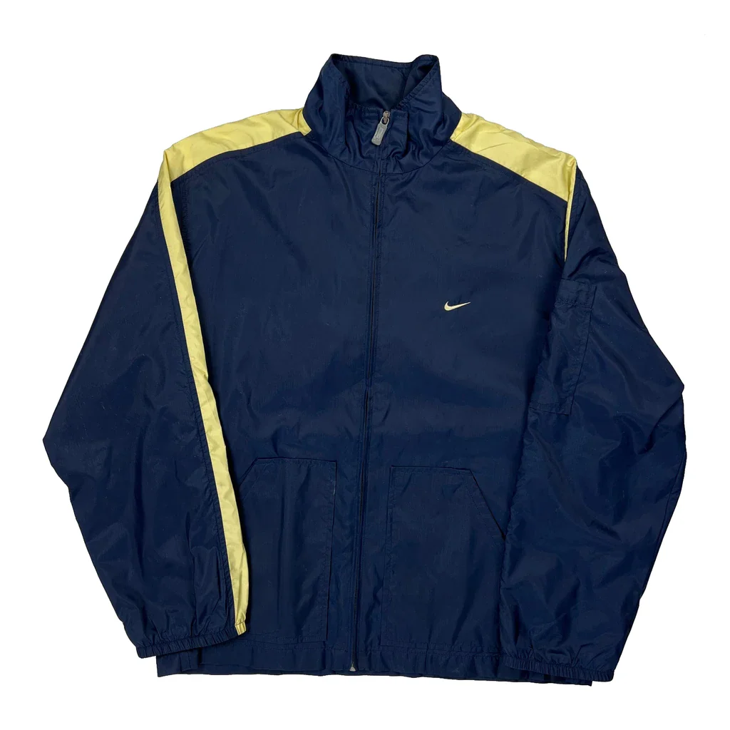Nike Windbreaker - Large Blue Polyester