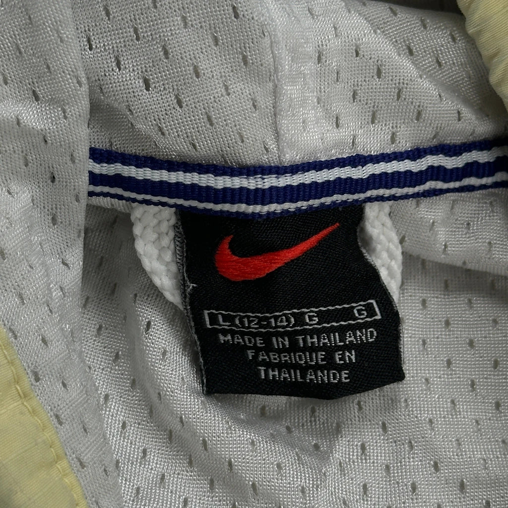 Nike Striped Windbreaker - Large Blue Polyester - Image 3