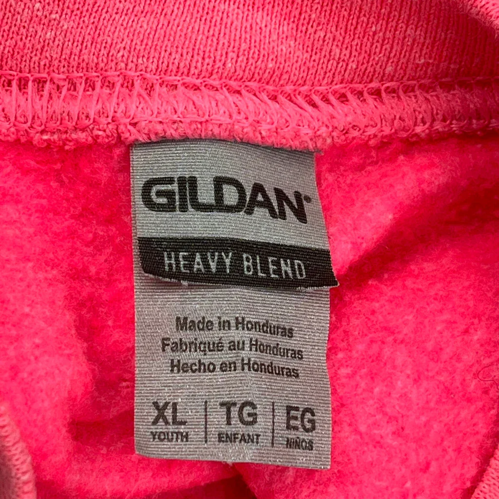 Age 10 Nirvana Gildan Band Sweatshirt - XL Pink Cotton Blend - Image 3