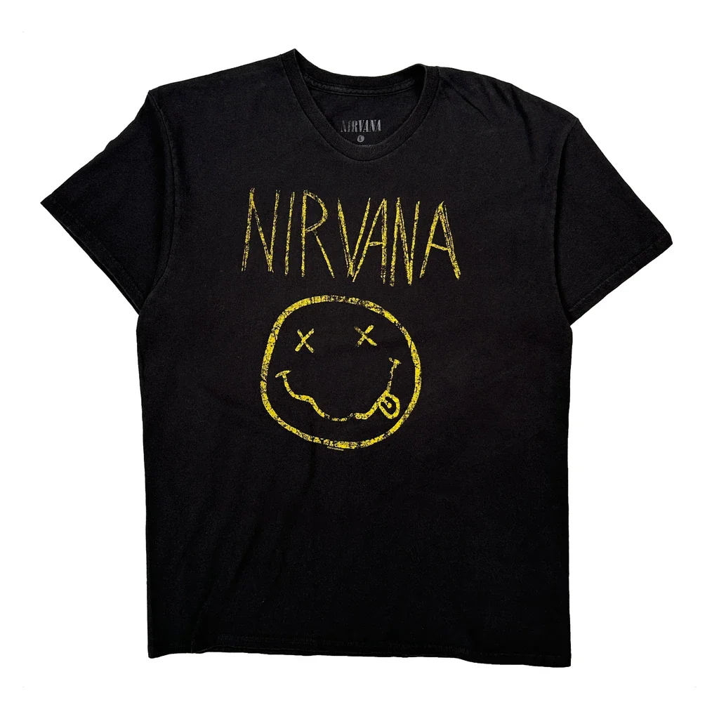 Nirvana Band T-Shirt - Large Black Cotton