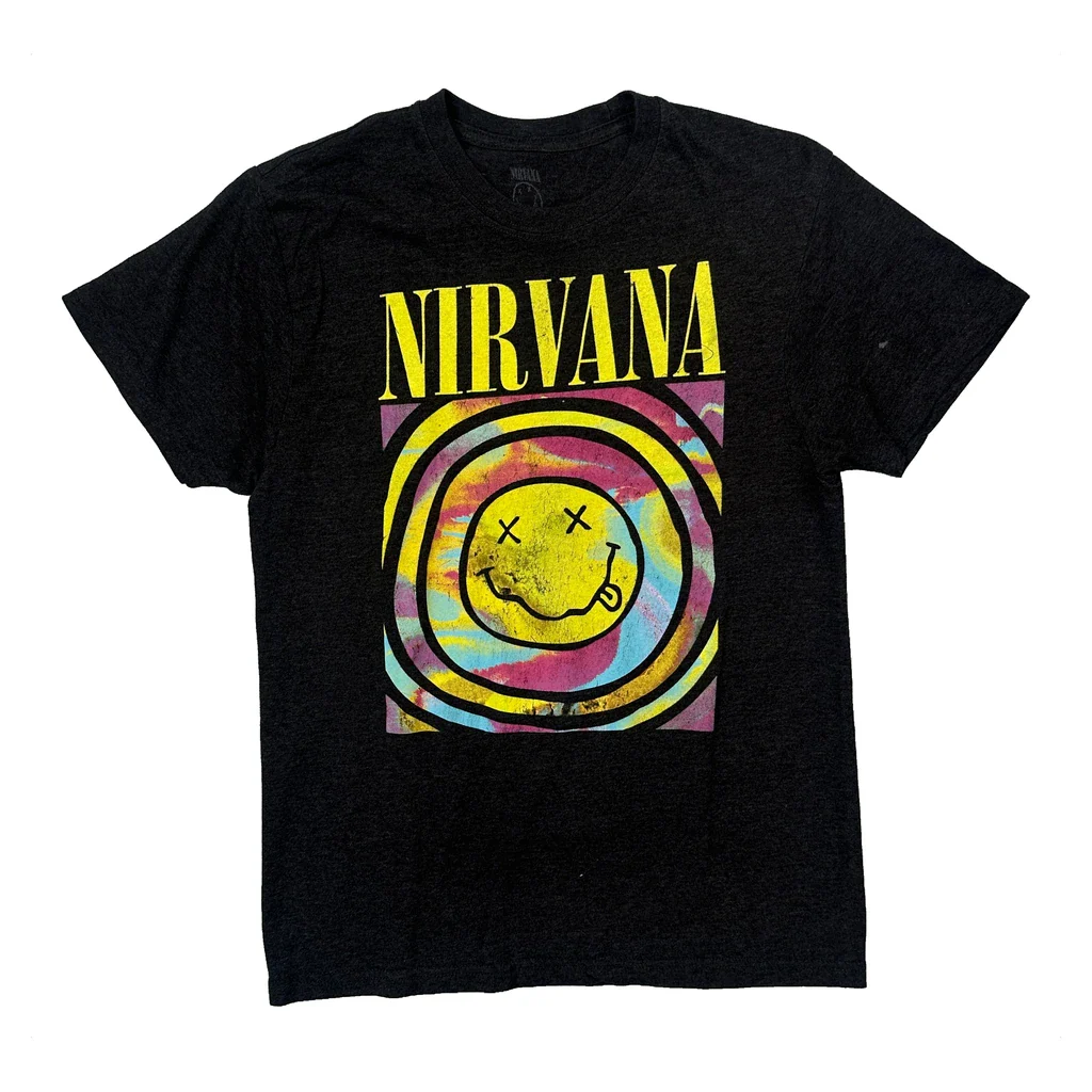 Nirvana Band T-Shirt - Medium Black Cotton