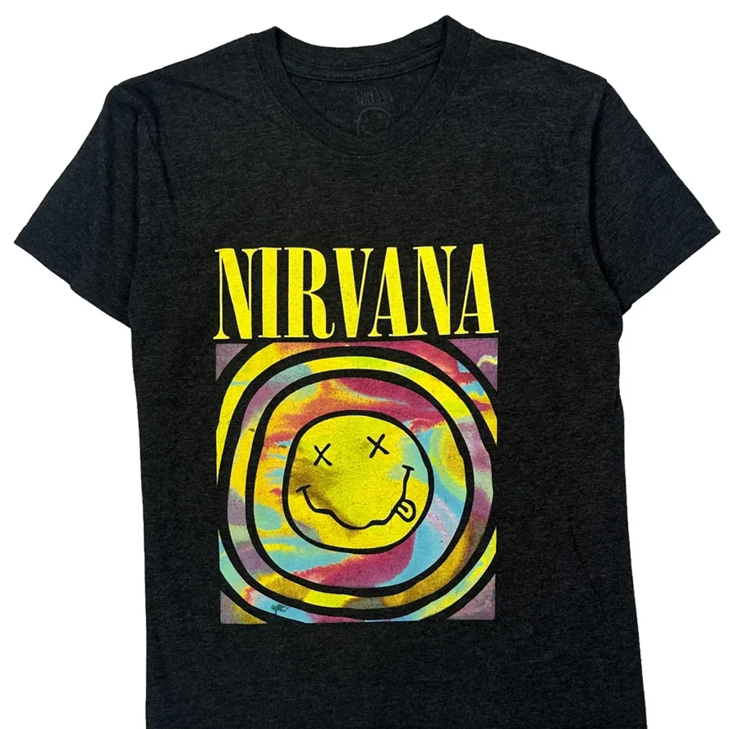 Nirvana Band T-Shirt - Small Gray Cotton - Image 4