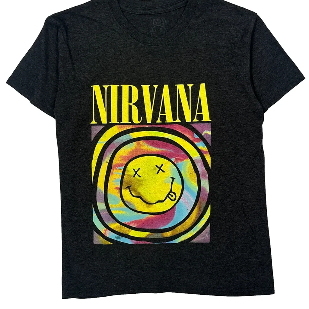 Nirvana Band T-Shirt - Small Gray Cotton - Image 5