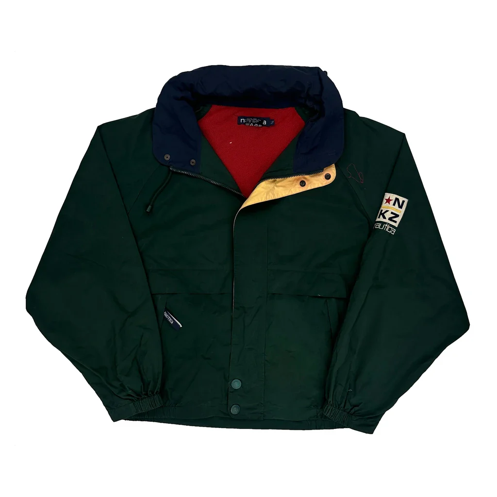 Nkz Nautica Patch Nautica Jacket - Large Green Nylon