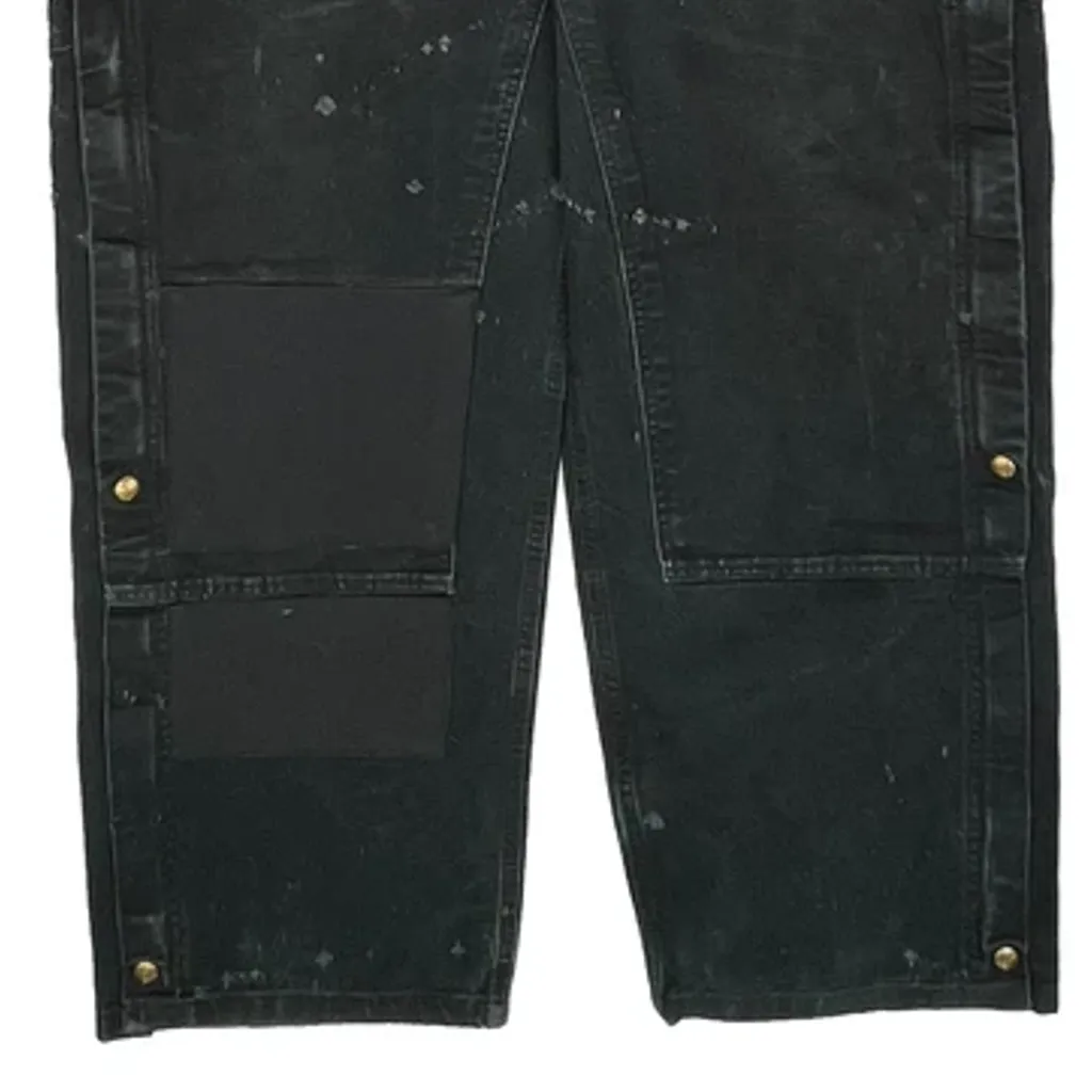 None Carhartt Double Knee Dungarees - 40W 34L Black Cotton - Image 7