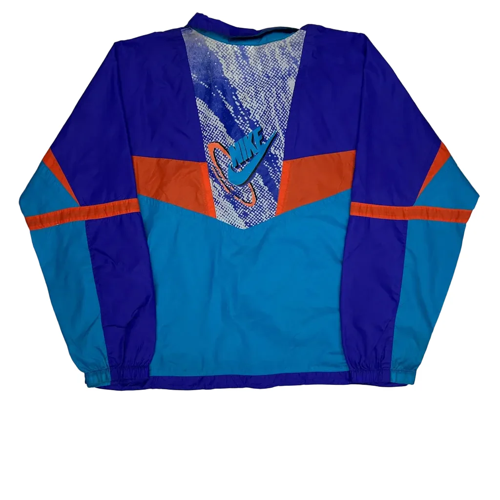Nike Graphic Windbreaker - XL Blue Nylon - Image 2