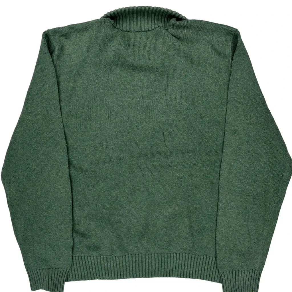 None Polo By Ralph Lauren 1/4 Zip - XL Green Cotton - Image 7