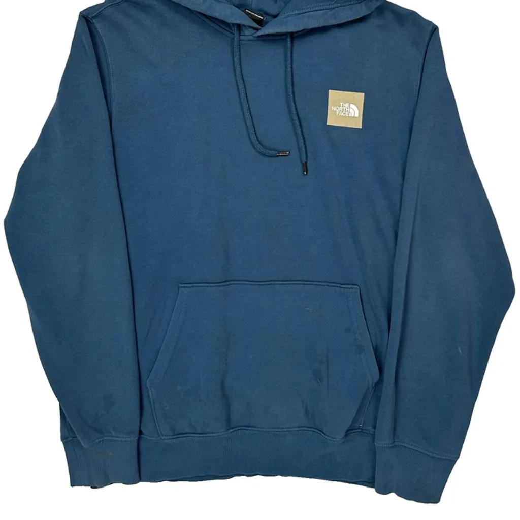 None The North Face Hoodie - Large Blue Cotton - Image 4