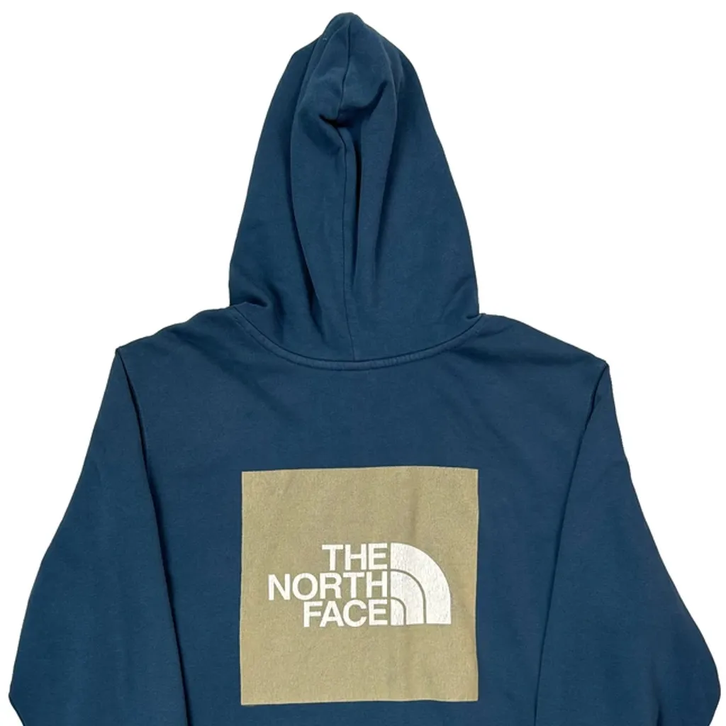 None The North Face Hoodie - Large Blue Cotton - Image 6