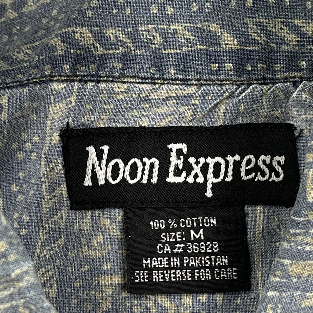 Noon Express Short Sleeve Shirt - Medium Blue Cotton - Image 3