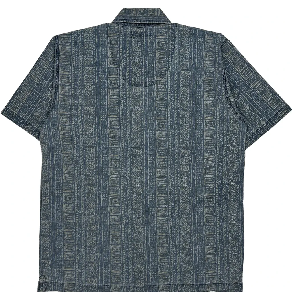 Noon Express Short Sleeve Shirt - Medium Blue Cotton - Image 6