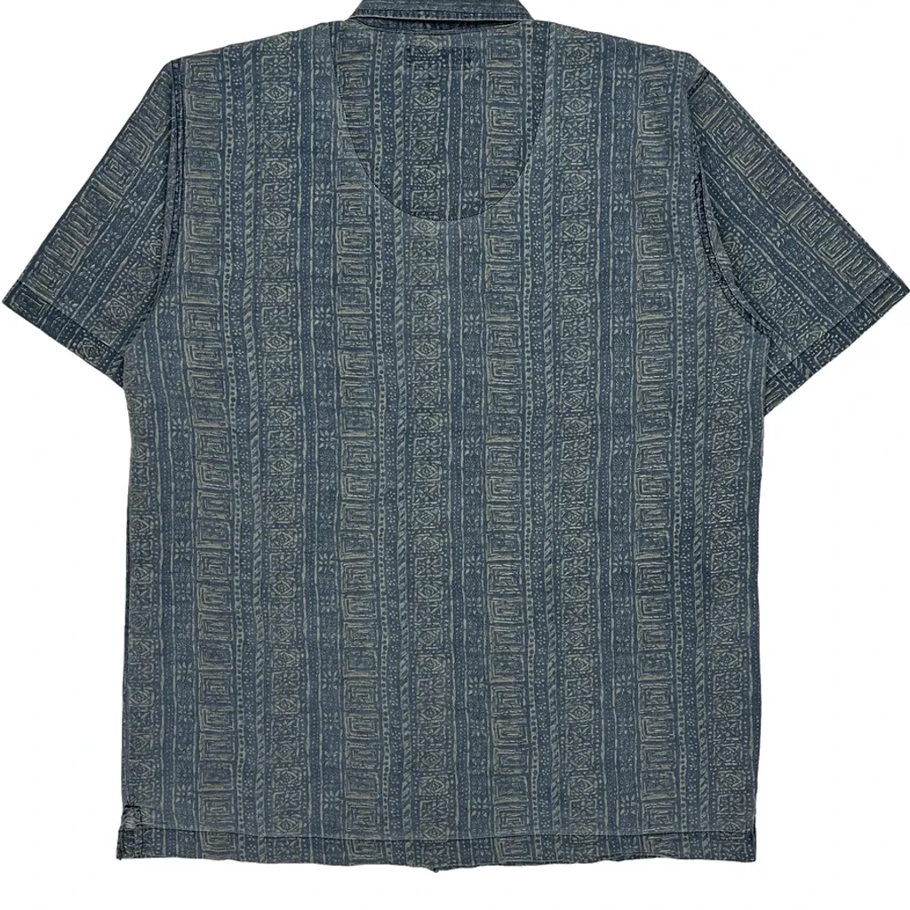 Noon Express Short Sleeve Shirt - Medium Blue Cotton - Image 7
