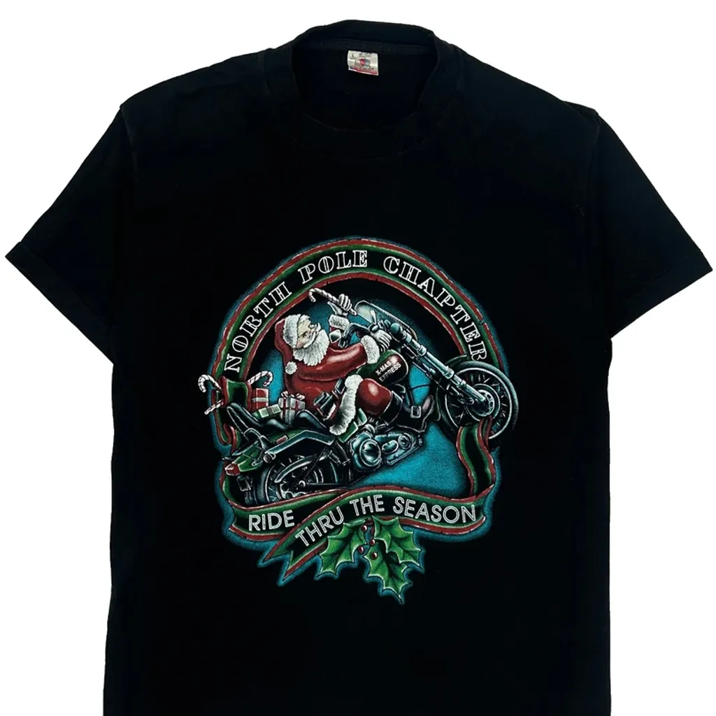 North Pole Chapter Fruit Of The Loom Single Stitch T-Shirt - Large Black Cotton - Image 4