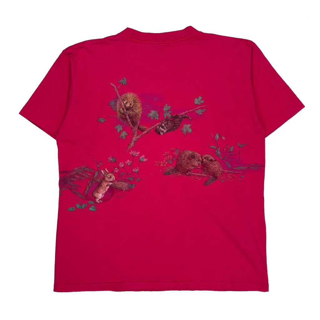 Northern Reflections T-Shirt - No Size Red Cotton - Image 2