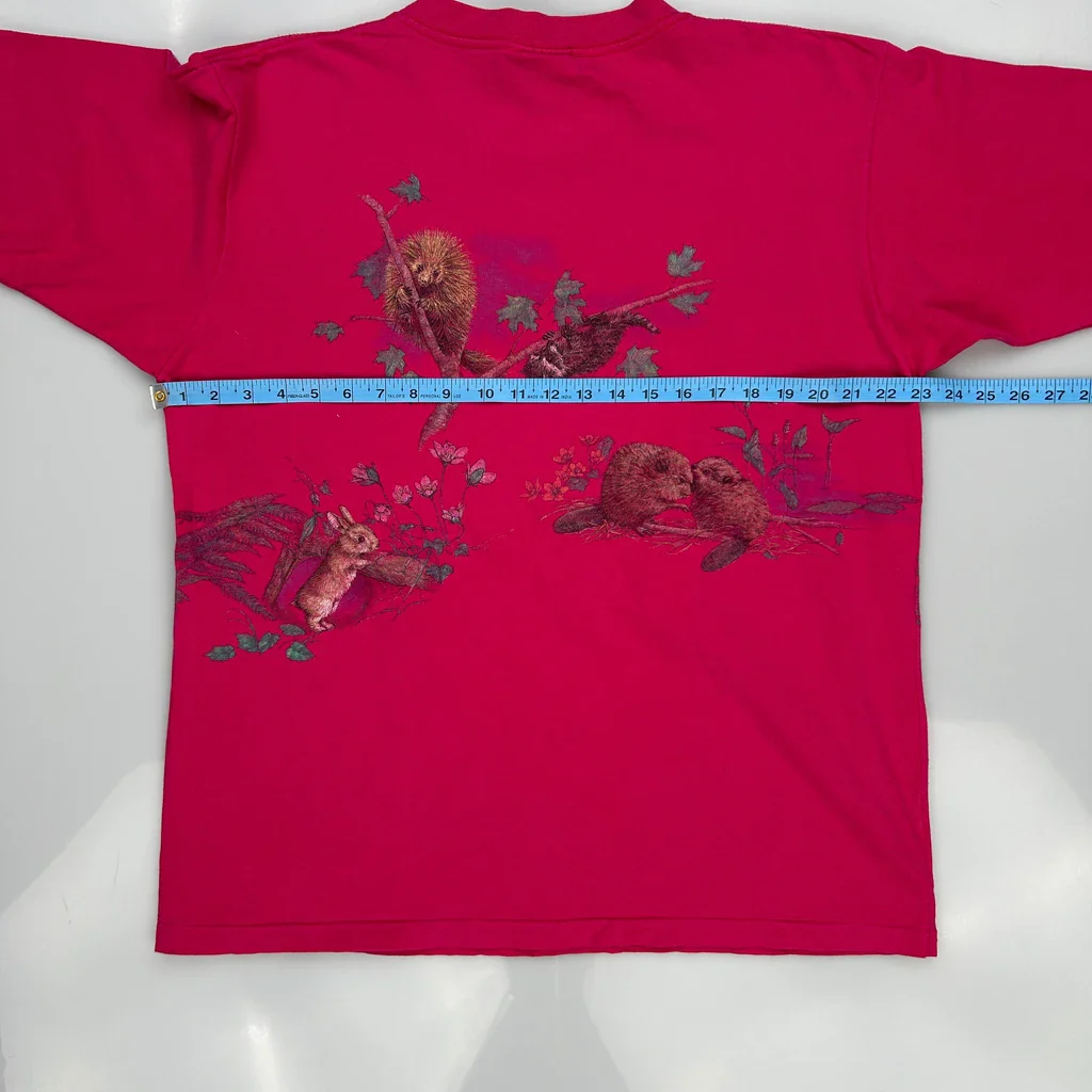 Northern Reflections T-Shirt - No Size Red Cotton - Image 3