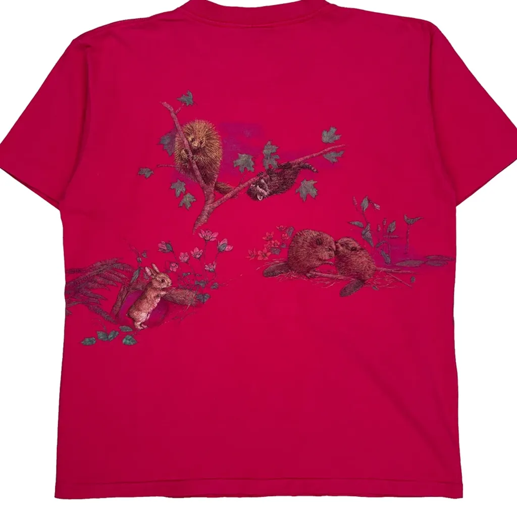 Northern Reflections T-Shirt - No Size Red Cotton - Image 7