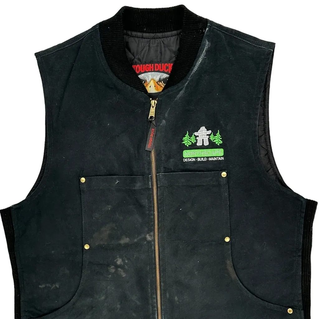Northscape Design-Build-Maintain Tough Duck Workwear Vest - Medium Black Cotton - Image 4