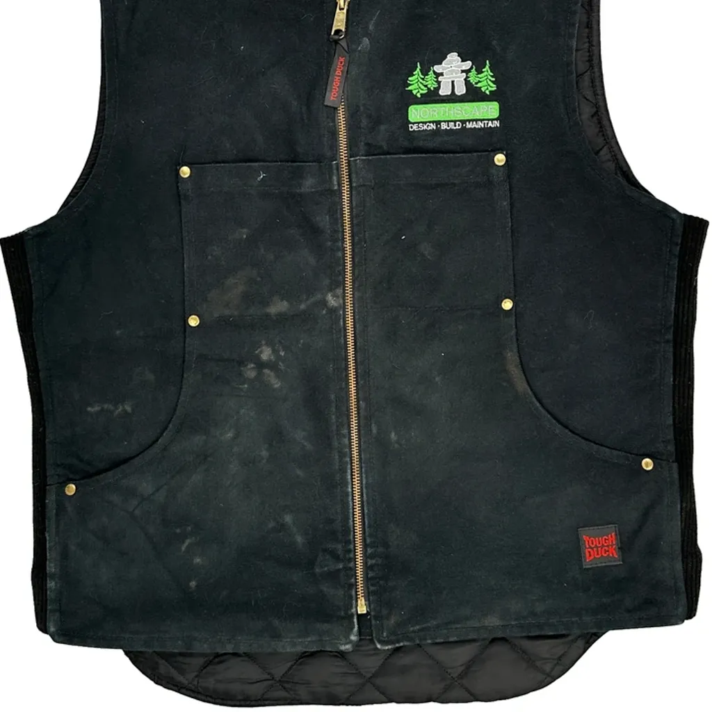 Northscape Design-Build-Maintain Tough Duck Workwear Vest - Medium Black Cotton - Image 5