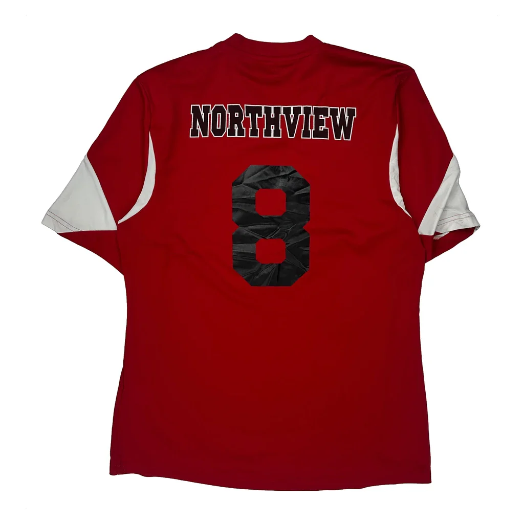 Northview Adidas Football Shirt - Medium Red Polyester - Image 2
