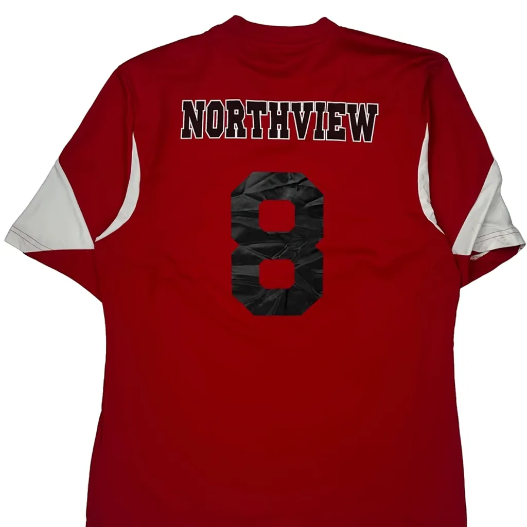 Northview Adidas Football Shirt - Medium Red Polyester - Image 6