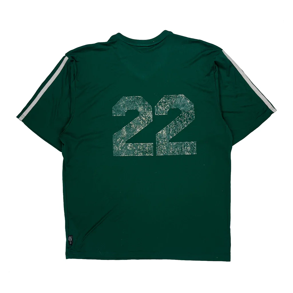 Number 22 Adidas Football Jersey - Large Green Polyester - Image 2