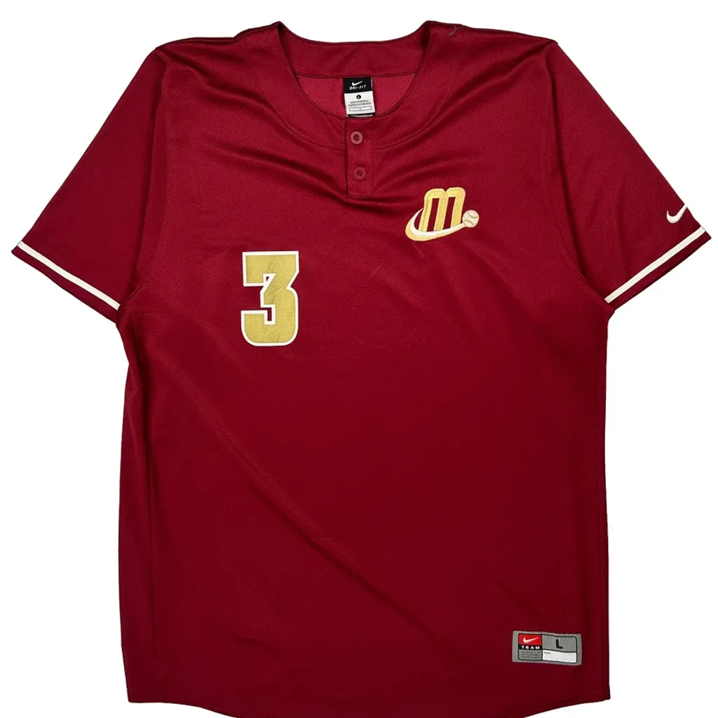 Number 3 Nike Jersey - Large Red Polyester - Image 4