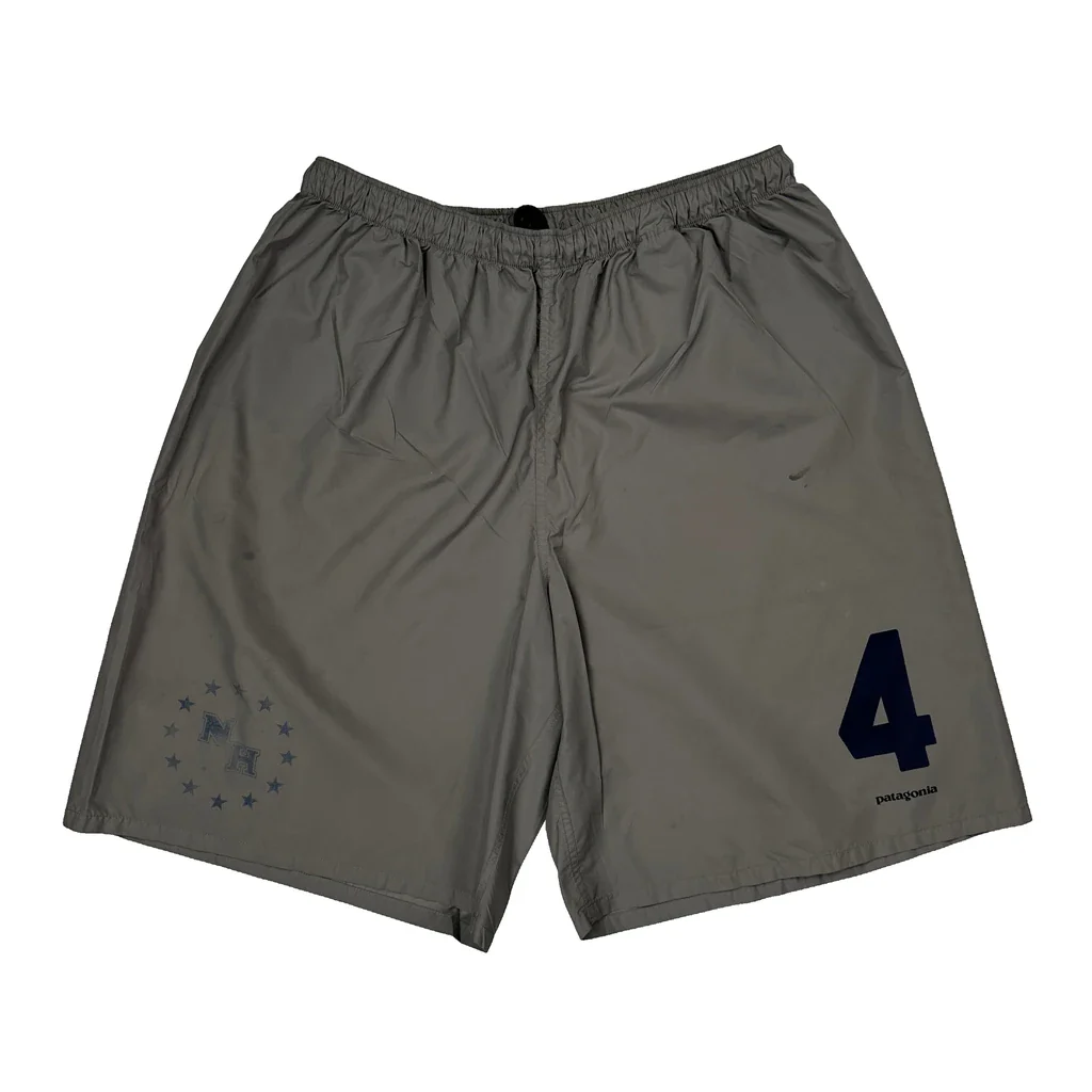 Number 4 Print Patagonia Sport Shorts - Medium Gray Polyester