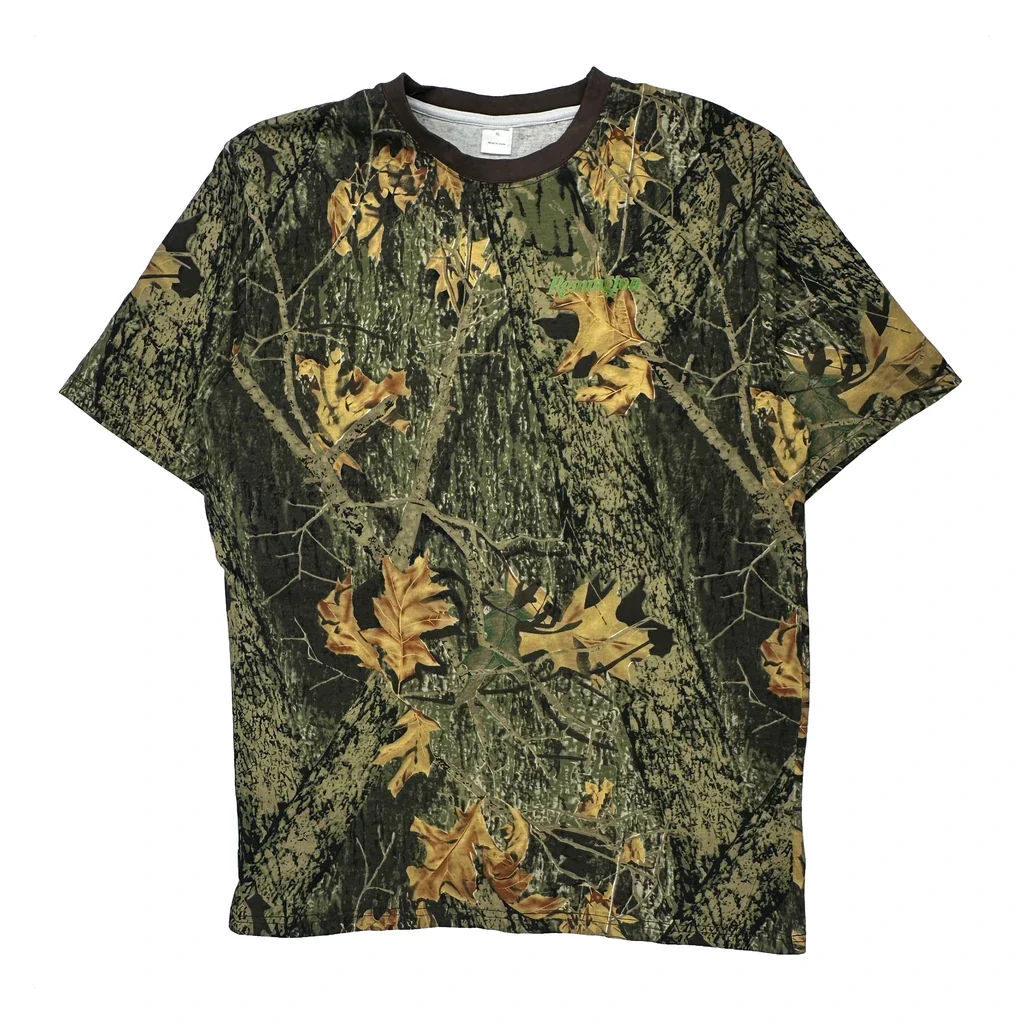 Number 4 Unbranded Camo T-Shirt - XL Green Cotton