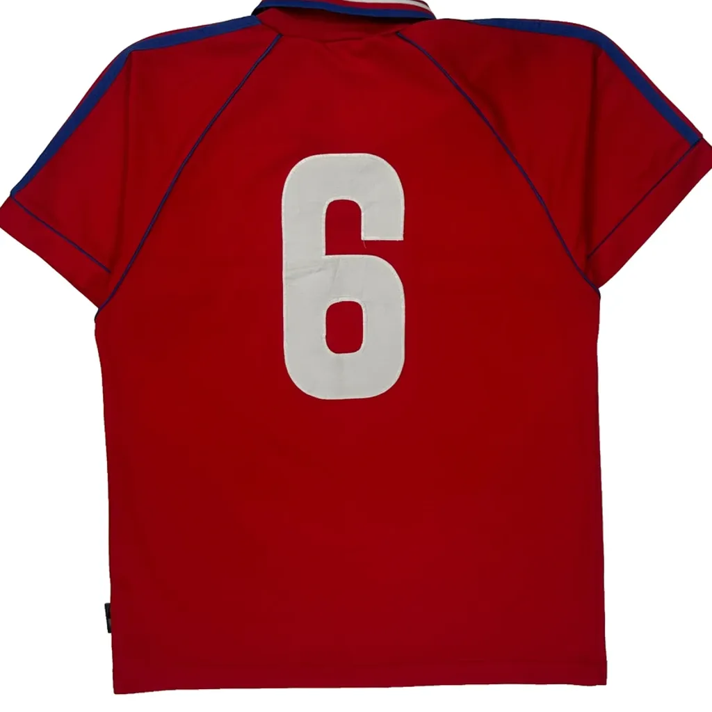 Number 6 Adidas Football Shirt - Medium Red Polyester - Image 7