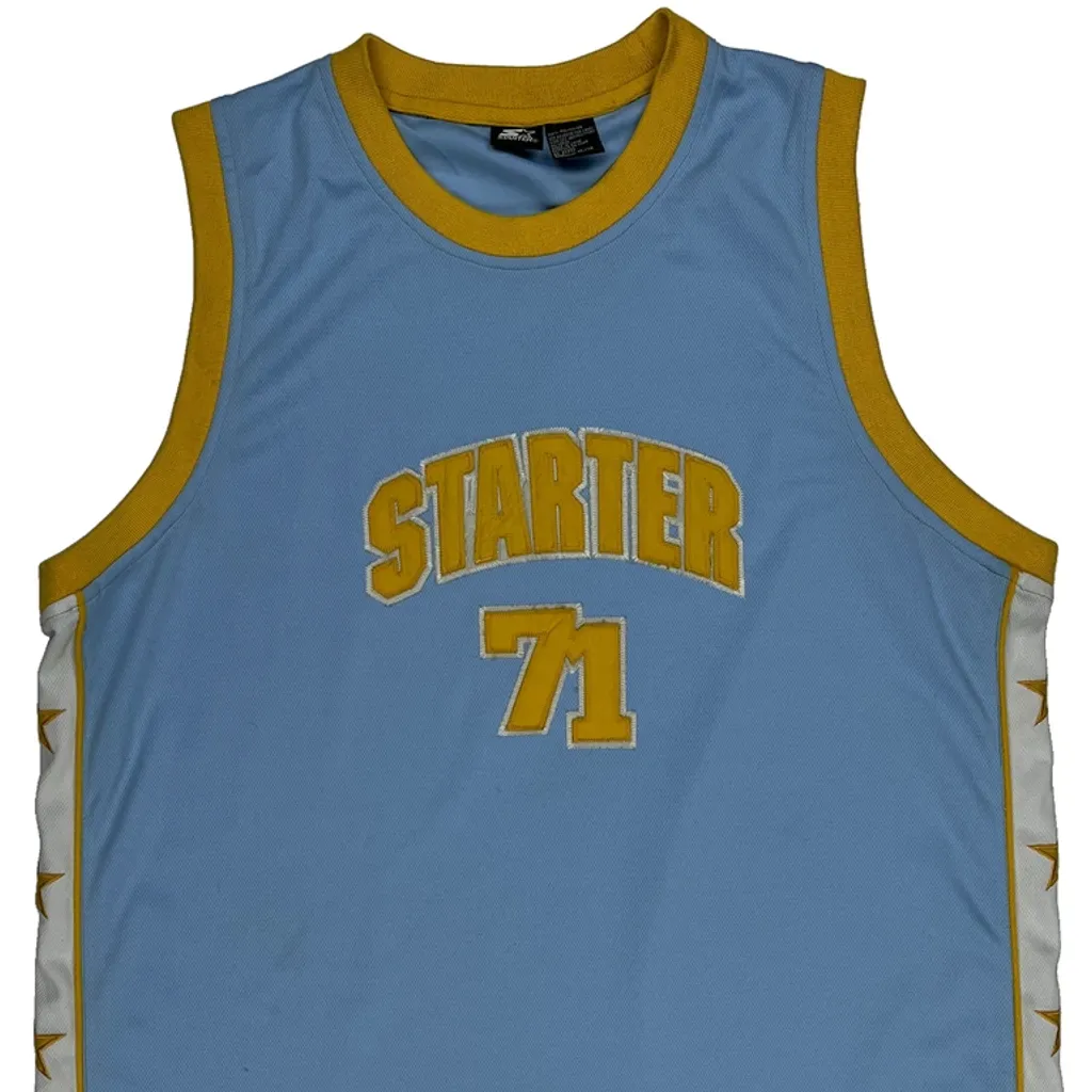 Number 71 Starter Jersey - XL Blue Polyester - Image 5