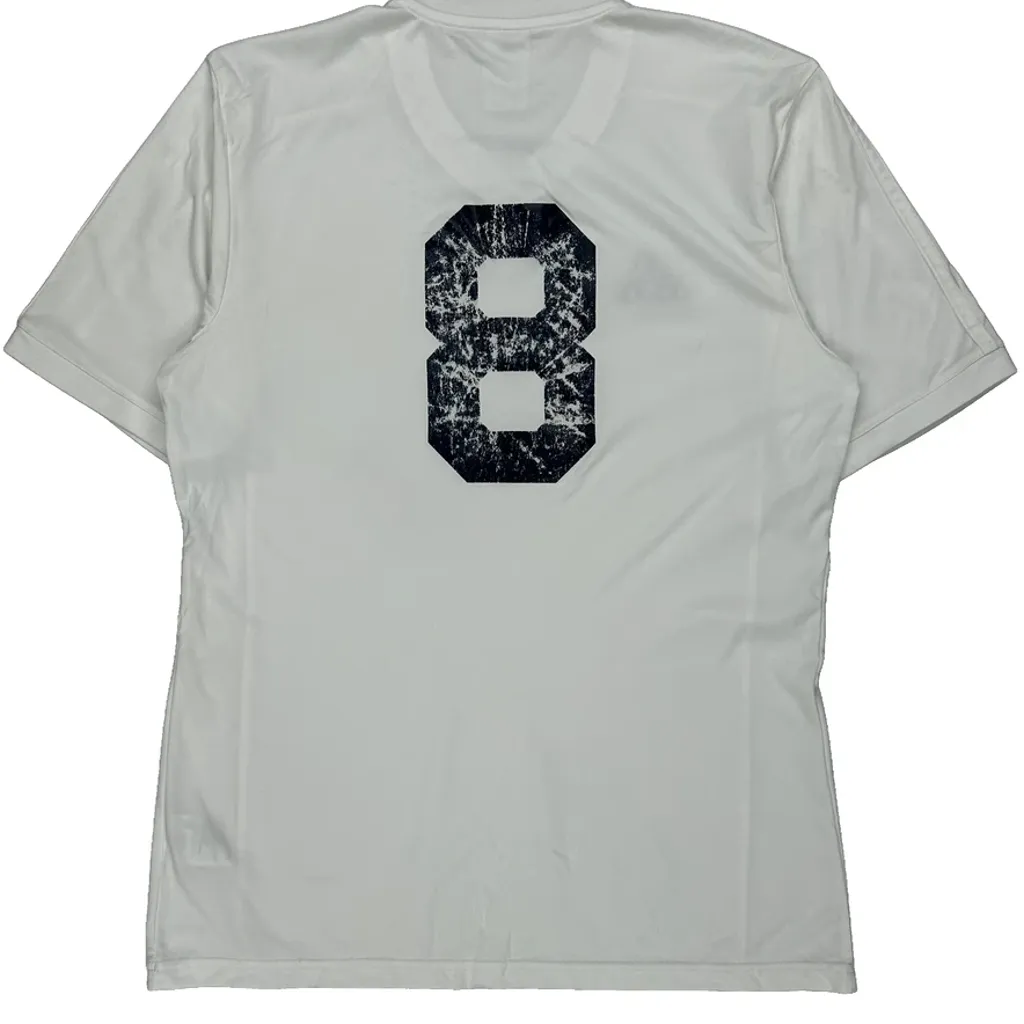 Number 8 Adidas Football Shirt - Medium White Polyester - Image 7