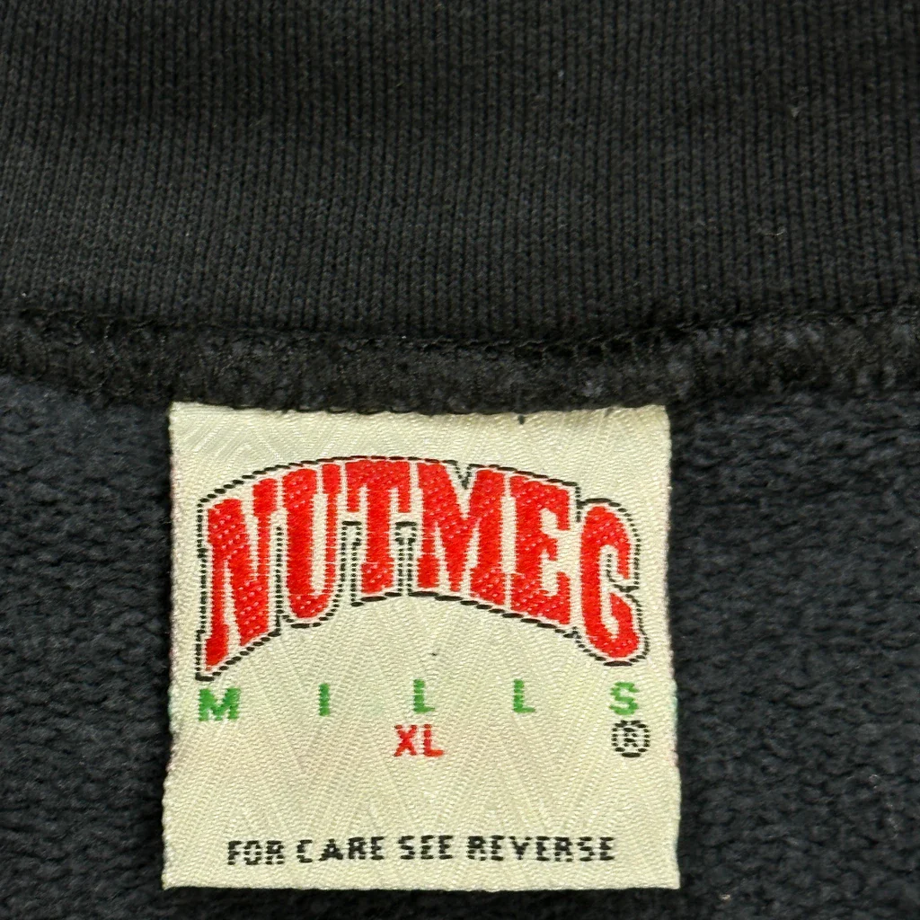 Nutmeg Collared 1/4 Zip - XL Black Cotton Blend - Image 3