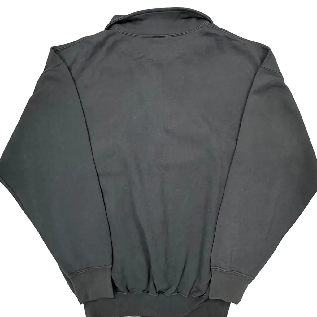 Nutmeg Collared 1/4 Zip - XL Black Cotton Blend - Image 8