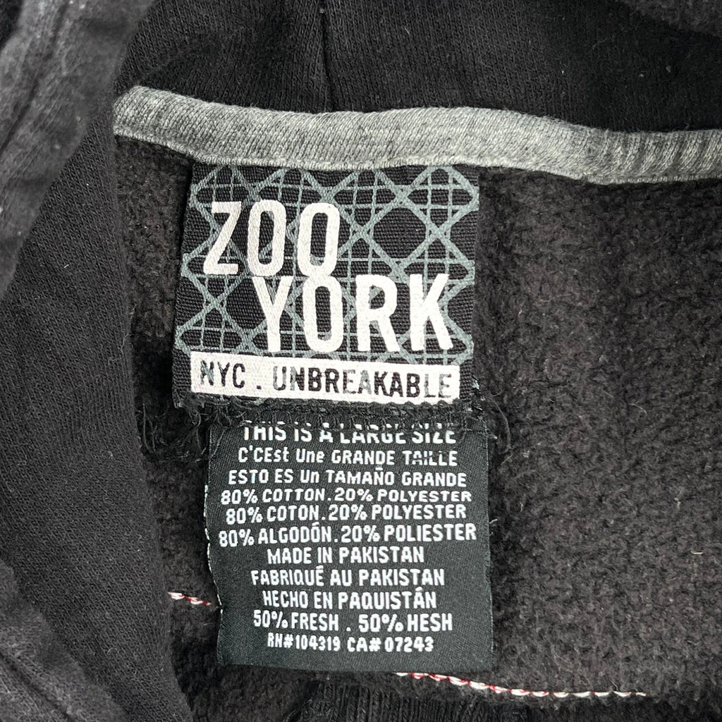Nyc Unbreakable Zoo York Graphic Hoodie - Large Black Cotton Blend - Image 3