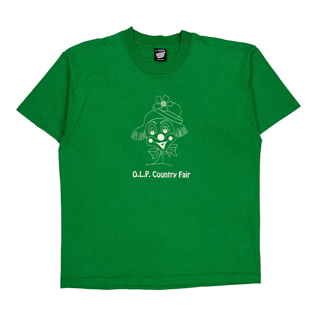 O.L.P. Country Fair Screen Stars Graphic T-Shirt - XL Green Cotton Blend
