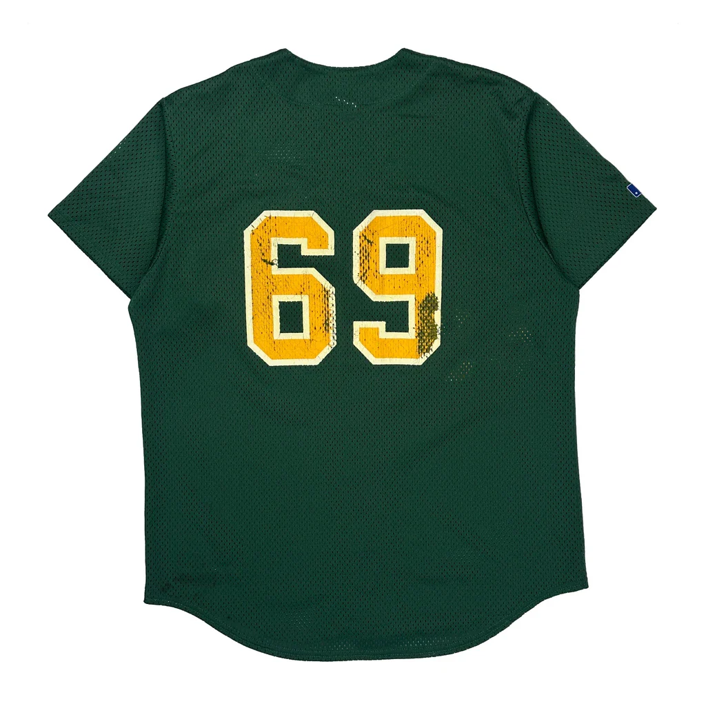 Oakland Athletics Majestic Mlb Jersey - Large Green Polyester - Image 2